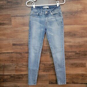 Levi's Legging Jeans Size 24 Low Rise Stretch Denim Medium Light Wash